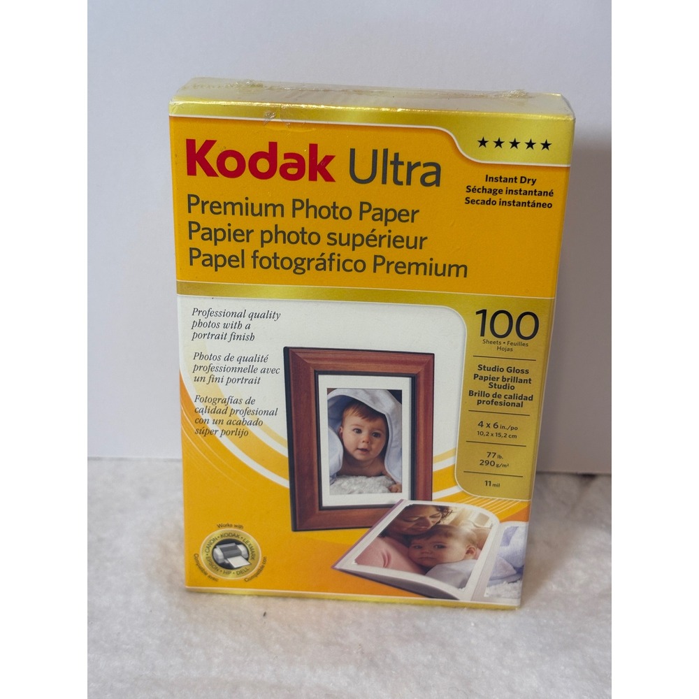 Kodak Ultra Premium Photo Paper 4x6 Studio Gloss 100 Sheets CAT 133 5561